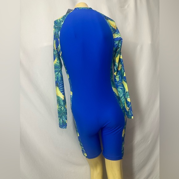 Halcurt Women's Boyleg One Piece Rash Guard with Built in Bra UPF50+ #A2 - Picture 2 of 8